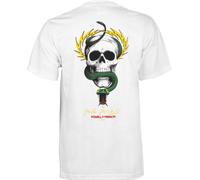 Powell - Camiseta Blanca Peralta Mcgill con Calavera y Serpiente, Talla XXL