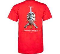 Powell - Camiseta Peralta Skull and Sword, Color Rojo, Talla XL