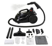 Powell Limpiador A Vapor De 2000 W - Mopa A Vapor Multisuperficie Para Alfombras, Suelos, Sofás Y Baños | Máquina Quitamanchas Con Accesorios Para Ventanas Y Azulejos - Negro