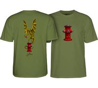 Powell Peralta Andy Anderson Vajra Camisetas, Verde(Military Green), M