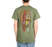 Powell Peralta Caballero Camiseta T-Shirt Manga Corta Verde Algodón