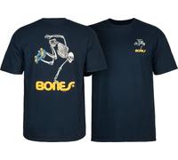 Powell Peralta - Camiseta Esqueleto, Color Azul Marino, Talla L