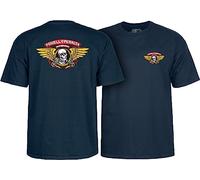 Powell Peralta Winged Ripper T-Shirt - Camiseta para Hombre. Azul Marino L