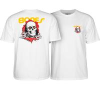 Powell Ripper Camisa de Skate, Unisex Adulto, Blanco, L