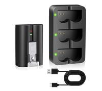 PoweLyt 1 Pack para Ring Batería 6040mAh Batería de Repuesto para Video Timbre y Estación Cargadora de 3 Canales Compatible con Video Doorbell 2/3/4/3 Plus,Stick Up CAM/Solar(All gens),Peephole CAM