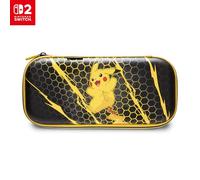 Estuche delgado PowerA para Nintendo Switch 2 - Tormenta Pikachu, con licencia oficial, protector, espacio para 10 tarjetas de juego, protector de pantalla, soporte integrado