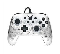 Power A Mando con Cable 1522785-01 para Nintendo Switch, Pikachu Negro/Plata, con Cable de 3m y Botones Asignables