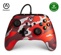 Power a - Mando con Cable, Salida de Audio y Botones Programables, de Color Rojo Camo Metálico Para Xbox One y Xbox Serie X (Xbox Series X)