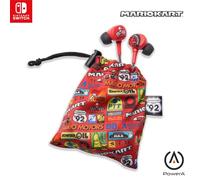PowerA Auriculares con Cable para Nintendo Switch - Mario Kart Motors, 3,5 mm, con Cable, Licencia Oficial