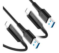 Power Arc ArcWire 2Pack USB C 3.0 Cable 1m USB Tipo C Cable de Carga rápida 5Gbps Pet Carga rápida Compatible para Galaxy S10 S9 S8 Z Flip A80 Nota 9 Nota 8 LG V20 V30 G7