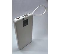 Power Bank 10000 mAh, cargador portátil de 22,5 W, cargador portátil con Lanyard and Digital Display, Compact External Battery for iPhone, Samsung, Xiaomi, Android - White