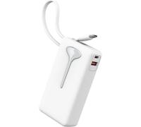Power Bank, 10000 mAh Mini Portable Charger 22.5 W Fast Charging, External Batteries with 3 Output Ports, Ultra Portable Powerbank with USB C Integrated Cable for iPhone 16 Samsung Xiaomi Android iPad
