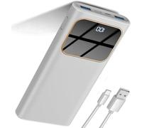 Power Bank, 10000mAh Bateria Externa Carga Rapida, 5V/3A Bateria Portatil con 4 Puertos Salidas y 3 Entradas Compatible con iPhone 16 15 14 13 11 X Pro MAX Samsung S23 S22 Android Tablet etc Largo Li