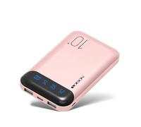 Power Bank 10000mAh Cargador Portátil Batería Externa con 2 Salidas USB 2.4 A y Entrada USB C Compatible con Huawei iPhone 12 11 X iPad Samsung Galaxy S20 Android Tablet Plus (Pink, Small)