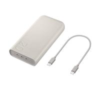 Power Bank 20000 mAh compatible con Samsung, USB tipo C, beige, carga rápida para actividades al aire libre y uso diario