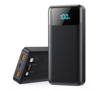 Power Bank 26800mAh Bateria Externa con 3 Cable Integrado, PD 25W QC4.0 Bateria Portatil Carga Rápida USB C Cargador Portátil con 5 Salidas para iPhone 16/15/14, Samsung, Huawei Teléfonos Android etc.