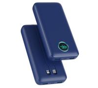 Power Bank 26800mAh con Cable, PD 25W QC4.0 Carga Rápida Batería Externa USB C, 5 Salidas Bateria Portatil con Pantalla LCD Cargador Portátil para iPhone 17/16/15/14, Samsung S25/24/23, Huawei etc