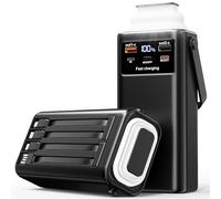 Power Bank 60000mAh, 45W PD & 22.5W QC 3.0A USB C Bateria Externa Carga Rapida con 4 Cable Integrado, 4 Port (2 USB & 2 Type-c), Pantalla Digital, Ligero, Cargador Portátil para Teléfono