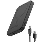 Power Bank Baseus 5000mAh con Carga Inalámbrica MagSafe 20W Negra + Cable USB-C a USB-C 30cm Negro