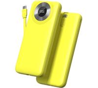 Power Bank Bateria Externa 10000mAh, 3A Carga Rapida Bateria Portatil USB-C in&out con 4 Salidas, Cargador Portatil con Cable Integrado para iPhone 11/15/12/13/14/16, xiaomi, Samsung, Tabletas y más