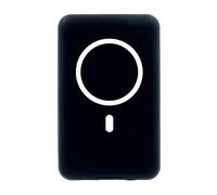 Power Bank Cargador Portátil Compacto, Batería Externa [Cables Incorporados] [Carga Rápida] Adaptadores para V8/Lightning/Tipo C/USB (5000 mAh, Magnético Negra)