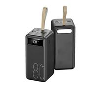 Power Bank, Cargador Portátil De 100000 MAh con Salidas Y Entradas, Cargador Rápido De Teléfono con Linterna, Batería Externa USB C For Acampar Al Aire Libre(80000mah,D)