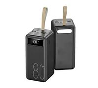 Power Bank, Cargador Portátil De 100000 MAh con Salidas Y Entradas, Cargador Rápido De Teléfono con Linterna, Batería Externa USB C For Acampar Al Aire Libre