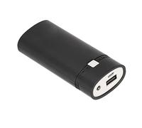 Power Bank Case Kit, 2X 18650 Cargador de Batería DIY Box, USB Power Bank Shell para Smartphone (Negro)