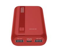 Power Bank Cellularline 10000 mAh con USB-C In/out + 2 Puertos USB-A - Carga Múltiple e Indicador LED - Rojo