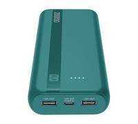 Power Bank Cellularline 20000 mAh con USB-C In/out + 2 Puertos USB-A - Carga Múltiple e Indicador LED - Azul