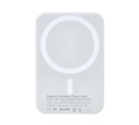 Power Bank Inalámbrica Magnética. Cargador Magnético Inalámbrico Portátil, Batería Externa. [Carga Rápida 15W] Compatible con MagSafe iPhone 14/13/12/Pro/Pro MAX/Mini (5000 mAh, Magnético Blanca)