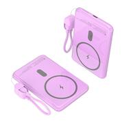Power Bank Inalámbrico Leotec 5000mAh 20W Rosa