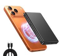 Power Bank Magnético - Batería Externa Ultra Fina, Carga Rápida PD20W C-C（1M）, Cargador Inalámbrico Qi Compatible con iPhone (Serie13/14/15/16/17)