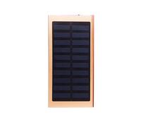 Power Bank, PowerBank, 50000Mah Solar Ultra-Thin Mobile Dual USB Phone Charger Flashlight Powerbank Portable, Gold