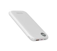 Power Bank, Slim Bateria Externa 4.5A de Alta Velocidad 10000mAh 22.5W, Bateria Portatil con Entrada y Salida USB C de Alta Velocidad, Patalla LED, Compatible con iPhone Samsung Xiaomi, Blanco Puro