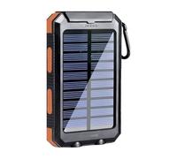 Power Bank Solar 20000mAh - Cargador Portátil 3 en 1 Impermeable y Resistente - Carga Rápida USB y USB-C con Linterna - Batería Externa para iPhone, Samsung - Camping, Outdoor y Emergencias