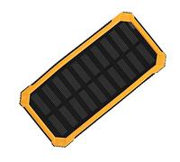 Power Bank Solar 20000mAh, Cargador Portátil con Doble USB, Carga Rápida, Compatible con móviles Tablets, para Viajes, Emergencias y Aire Libre, Kit de DIY (Batterien Nicht enthalten, Yellow)