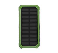 Power Bank Solar 20000mAh, Cargador Portátil con Doble USB, Carga Rápida, Compatible con móviles Tablets, para Viajes, Emergencias y Aire Libre, Kit de DIY (Batterien Nicht enthalten, Green)