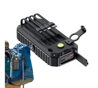 Power Bank Solar,Cargador de Teléfono - 20000mAh Batería Externa con Manivela, Cables Integrados, Linterna SOS Y Estroboscópica para Senderismo Y Emergencias En El Hogar