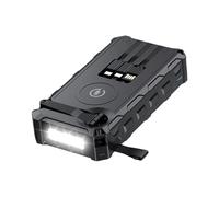 Power Bank Solar, Hand-Cranked Battery Bank Charger with LED Light, Foldable Wireless Powerbank Compass SOS Alarm for Camping Cycling Outdoor Hiking Gear 16.6x8.5x3.5cm