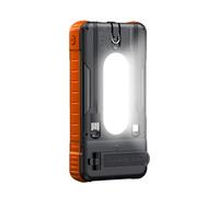 Power Bank Solar, impermeable con antorcha luminosa, batería externa de manivela y solar, para tableta, cámara, smartphone, camping, viaje y viaje por carretera