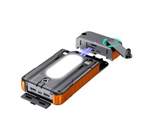 Power Bank Solar,Resistente A Los Golpes Con Linterna,Power Bank Solar Con Manivela Para Teléfono | Para Cámara Tablet Senderismo Viaje Road Trip Mochila de Hombro Festival Musical