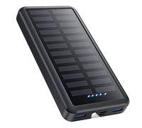 Power Bank USB C 26800mAh, Solar Cargadores Portátiles 15W PD 3.0A Carga Rápida, Powerbank 3 Salidas 3 Entradas Batería Externa con Linterna LED para iPhone, Samsung, Huawei, Camping