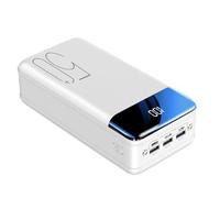 Power Bank USB C Paquete De Batería con Pantalla LED Tipo C Carga Rápida Powerbank Cargador Portátil Compatible con Teléfonos Inteligentes Tabletas(40000mah,White)