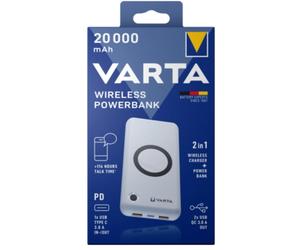 Power Bank Varta 57909 101 111 20000 mAh Quick Charge 3.0 Cargador Inalámbrico 20 W