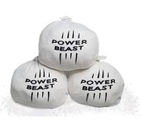 Power Beast 3X Bolas Tiza de Magnesio, Chalk, Chalk Ball, Magnesio para Cross Training 60 Gr, Escalada, Levantamiento de Pesas, Halterofilia, Poledance, Baile en Barra, Padel, Tenis, Calistenia.