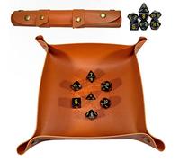 Power Beast Dungeon 2 en 1 Tablero y Bandeja rol Enrollable + Juego de 7 Dados rol, D&D, Juegos de Mesa, Bolsa para Dados, Dungeons and Dragons, Dragones y Mazmorras, DND, RPG, Juegos de rol.