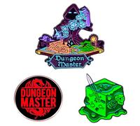 Power Beast Dungeon 3X Pin Dungeons and Dragons, Pines Dragones y Mazmorras, D&D 5e, DND, Dungeon Master, Cubo Gelatinoso, Dados Poliedricos.