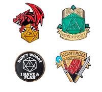 Power Beast Dungeon 4X Pin Dungeons and Dragons, Pines Dragones y Mazmorras, D&D 5e, DND, Dungeon Master, Dados de rol, Dados poliedricos.