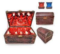 Power Beast Dungeon Mimic Caja de dados con ojo de cristal, miniaturas y accesorios, regalo D&D, Dungeon Master, hasta 5